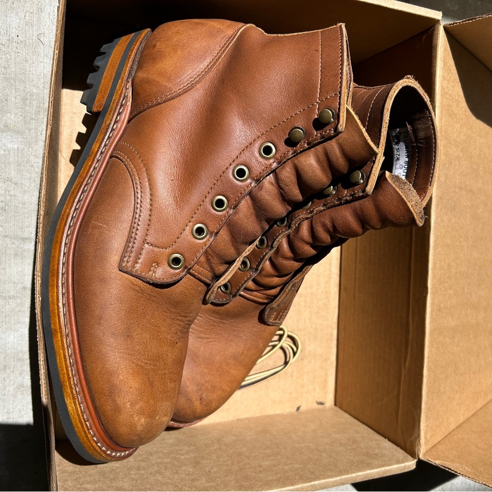 Truman Boots in British Tan Grizzly, Size 9.5